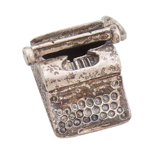 925 Sterling Silver Vintage Pendant DANECRAFT Antique 3D Typewriter  PT24611