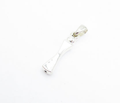 925 Sterling Silver  Shiny Polished Hollow Modernist Design Pendant  PT5225