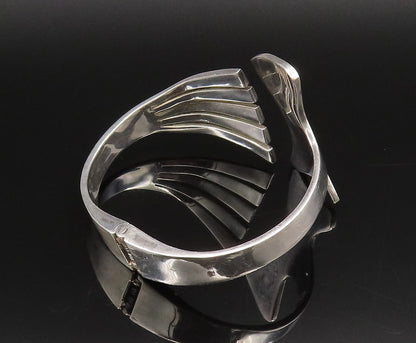 ALICIA MEXICO 925 Silver  Vintage Polished Double Tail Cuff Bracelet  BT9684