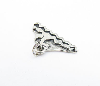 925 Sterling Silver  Vintage Petite Oxidized Swimmer Motif Pendant  PT4976