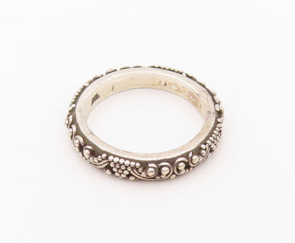 925 Sterling Silver Vintage Ring LOIS HILL Designer Dark Tone  SZ 6  RG32061
