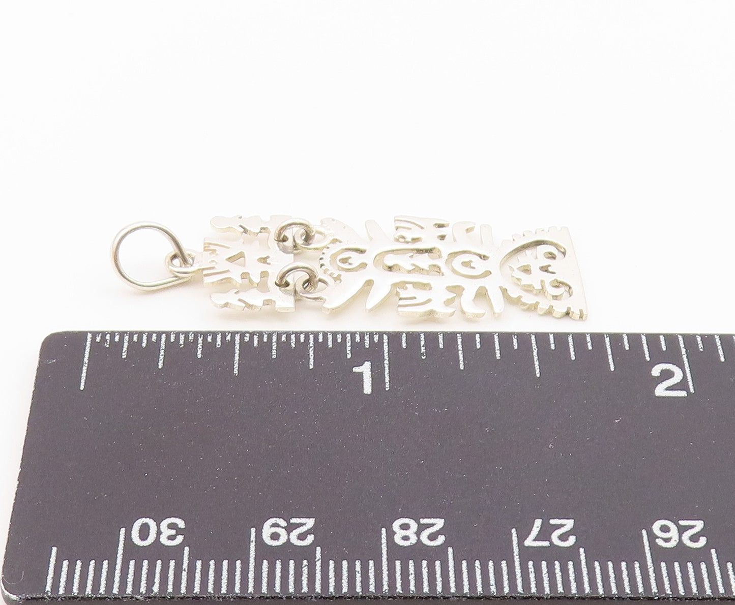 925 Sterling Silver  Vintage Human Figures Cutout Scenery Pendant  PT21232