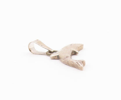 MEXICO 925 Sterling Silver  Vintage Leaping Dolphin Motif Pendant  PT13315