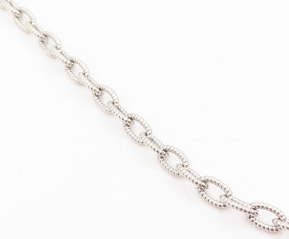10k Gold & 925 Sterling Silver Vintage Necklace JUDITH RIPKA CZ Chain  NE4853