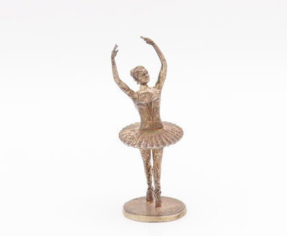 925 Sterling Silver Vintage Paper Weight Dark Tone Carved Ballet Dancer  TR3863