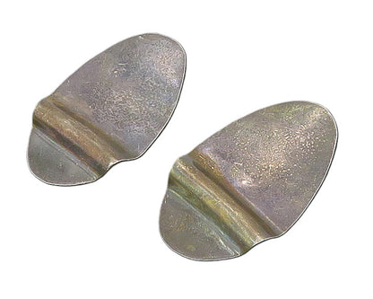 925 Sterling Silver  Vintage Shiny Bumped Flat Oval Drop Earrings  EG11679