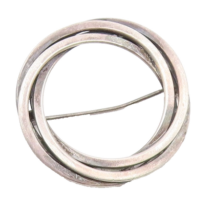 HERMANN SIERSBOL DENMARK 925 Silver  Vintage Open Circle Brooch Pin  BP6536