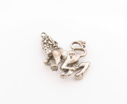 925 Sterling Silver Vintage Pendant Majestic Regal Lion Leo Zodiac Charm PT24815
