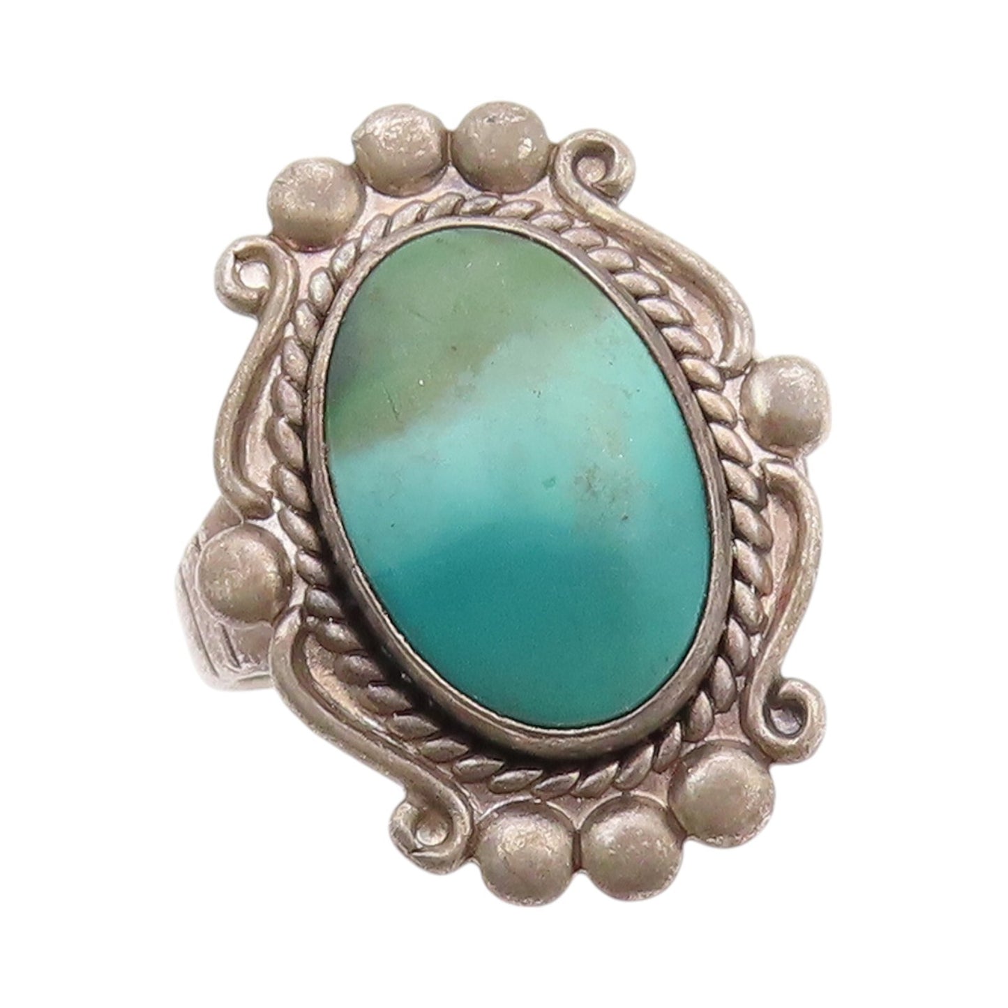 925 Sterling Silver Vintage Ring SOUTHWESTERN Designer Gemstone SZ 6 RG32047