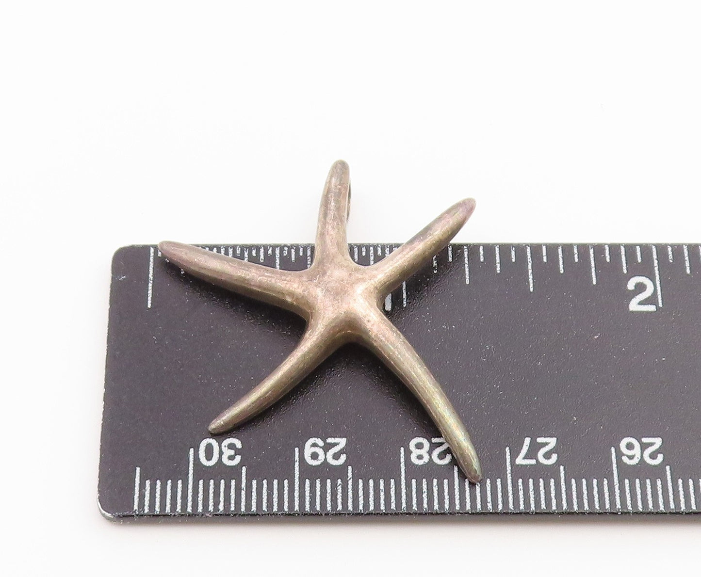 925 Sterling Silver Vintage Pendant Minimalist Nautical Starfish Charm  PT26571