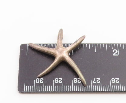 925 Sterling Silver Vintage Pendant Minimalist Nautical Starfish Charm  PT26571