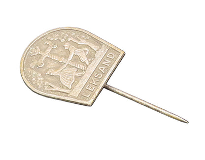 925 Sterling Silver  Vintage Antique Leksand Couple Dancing Lapel Pin  TR3339