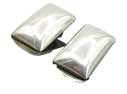 925 Sterling Silver  Vintage Shiny Square Non Pierce Drop Earrings  EG4546