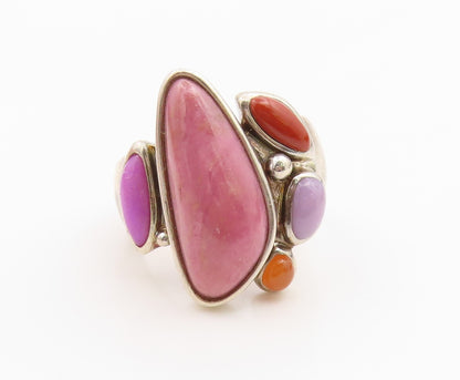 925 Sterling Silver Vintage Ring WHITNEY KELLY Gemstone Band  Sz 7  RG36059