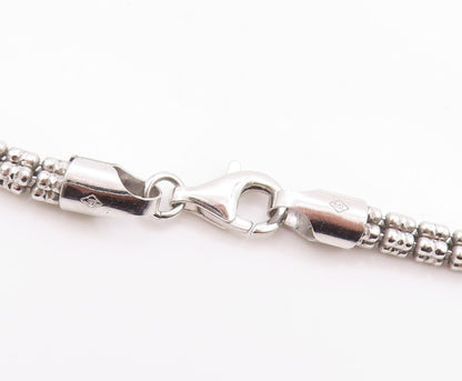925 Sterling Silver Vintage Necklace Designer Bead Cluster Chain  NE4574