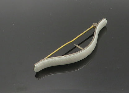 EUROPEAN 925 Sterling Silver  Vintage Enamel Coated Pin  TR3006
