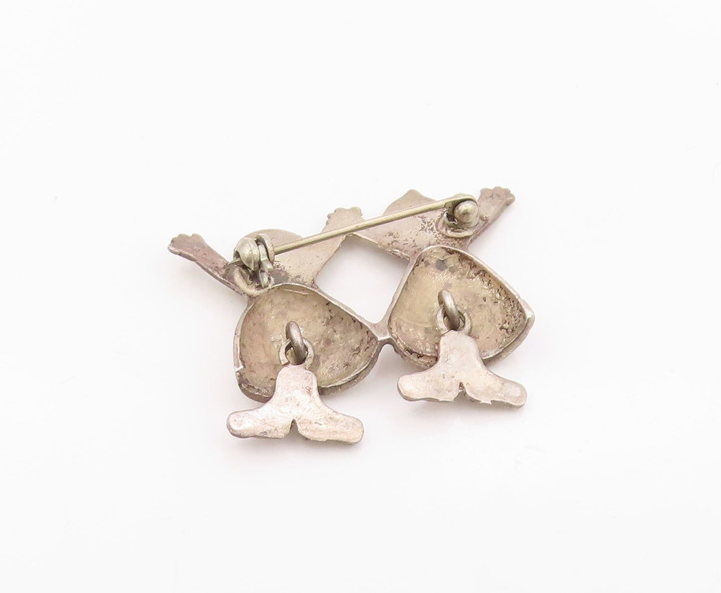 925 Sterling Silver Vintage Brooch EFS Dancing Children Figural Pin  BP12543