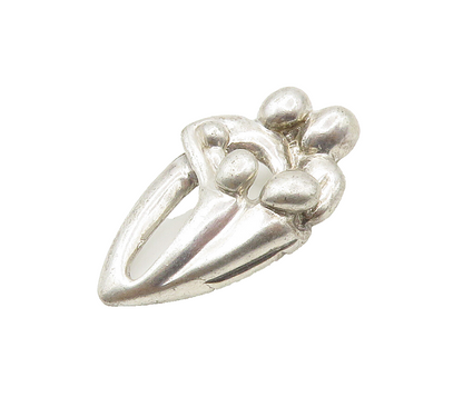 SHUBE 925 Sterling Silver  Vintage Modernist Family Motif Pendant  PT11977