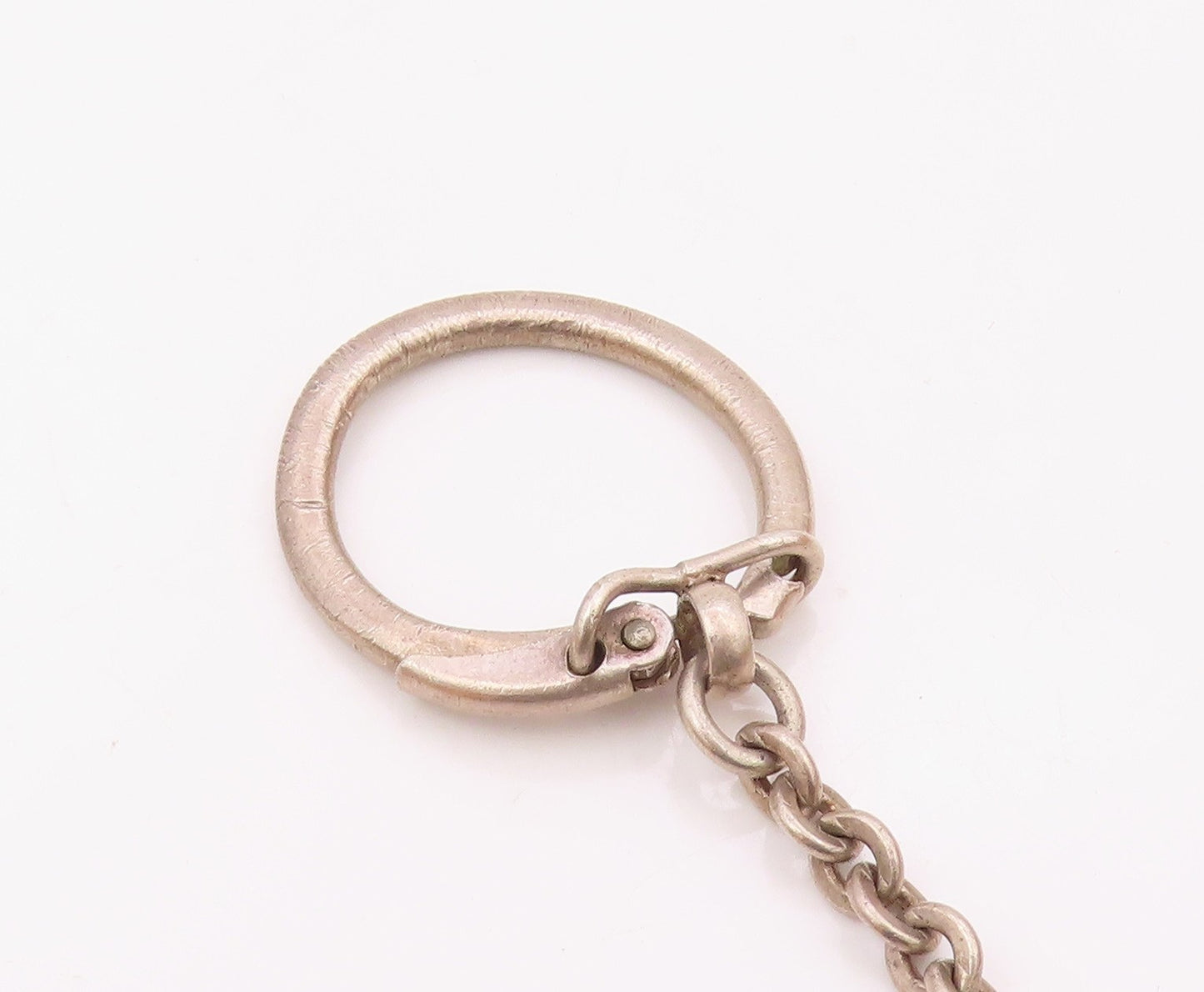 925 Sterling Silver Vintage Sculpted Saint Peter Holding Keys Keychain TR3394