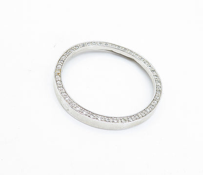 925 Sterling Silver  Sparkling Topaz Circle Minimalist Slide Pendant  PT5334