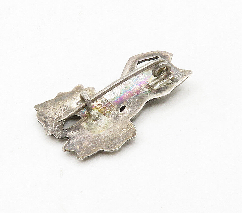 SIAM 925 Sterling Silver  Vintage Petite Oxidized Dancer Brooch Pin  BP6233