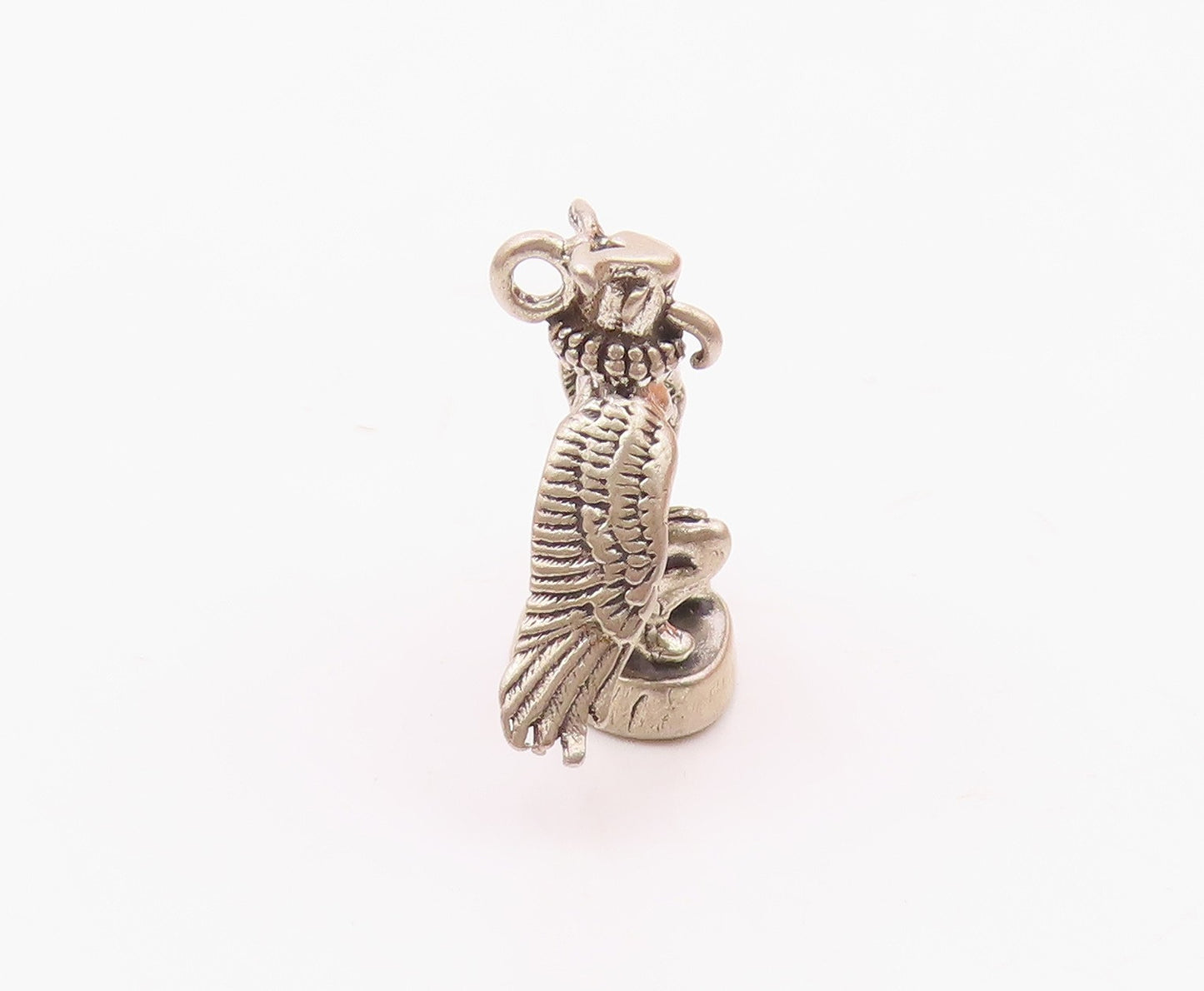 925 Sterling Silver  Vintage Kneeling Horned Figure With Wings Pendant PT21833