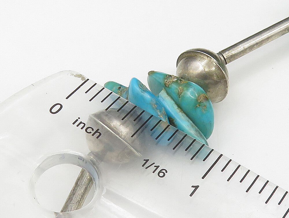 925 Sterling Silver  Vintage Bead Detail Turquoise Collar Necklace  NE3785