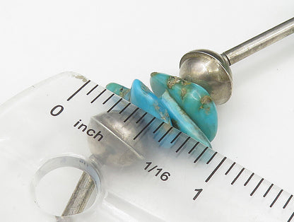 925 Sterling Silver  Vintage Bead Detail Turquoise Collar Necklace  NE3785