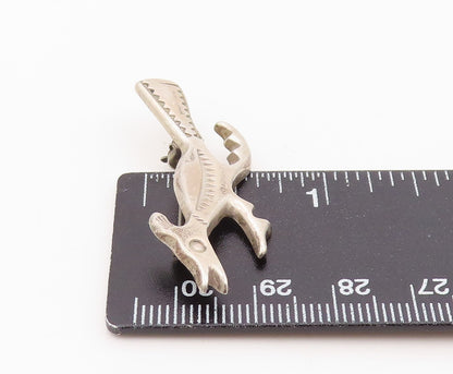 925 Sterling Silver Vintage Brooch Pin SOUTHWESTERN Etched Roadrunner  BP12551