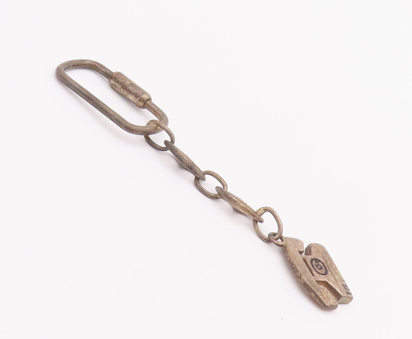 925 Sterling Silver Vintage Key Ancient Solid Cut & Etched Old Telephone  TR3718