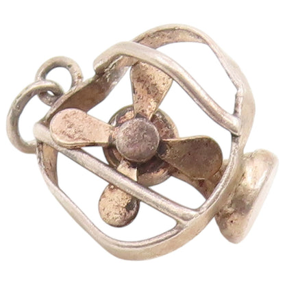 925 Sterling Silver Vintage Pendant Miniature Electric Table Fan Charm  PT26633