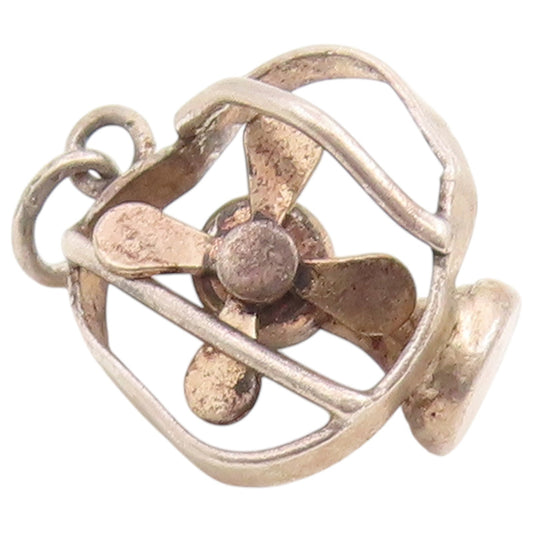 925 Sterling Silver Vintage Pendant Miniature Electric Table Fan Charm  PT26633