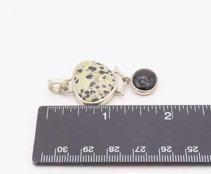925 Sterling Silver Vintage Pendant WHITNEY KELLY Multi Gemstone Charm  PT26353