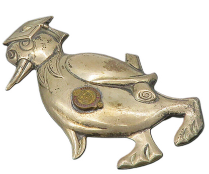 TRUART 925 Silver  Vintage Antique Penguin Graduate Diploma Brooch Pin  BP8714