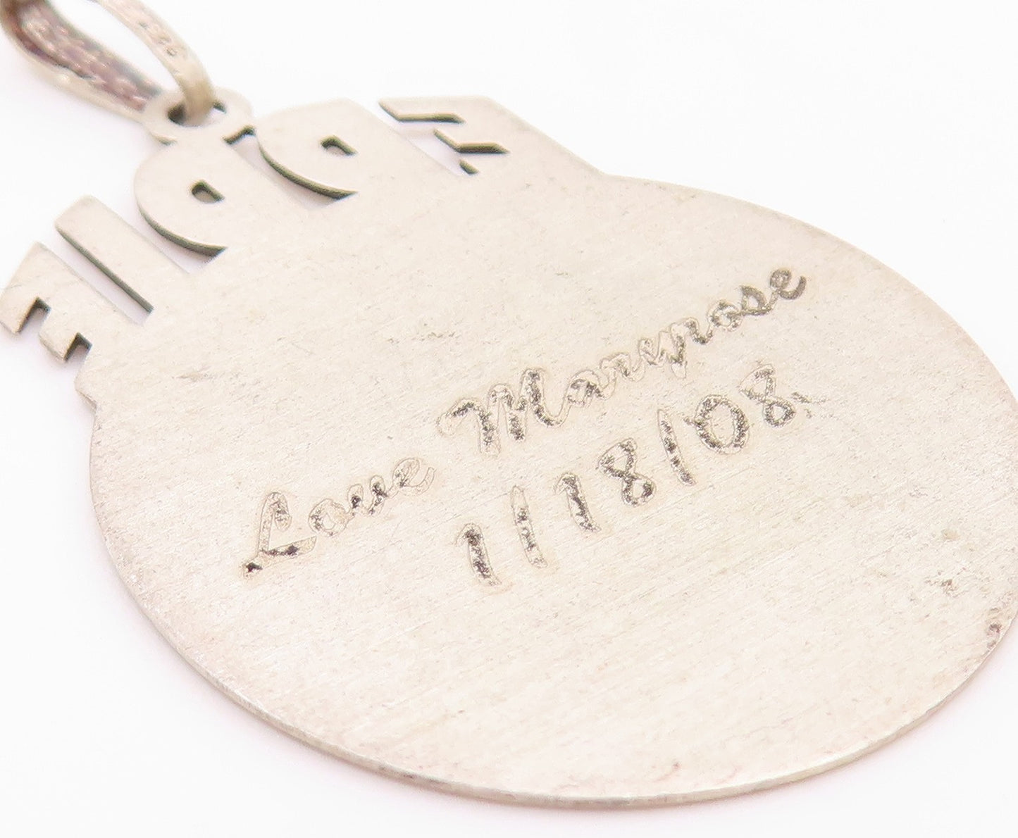 925 Sterling Silver  Vintage Eddie 33 Baseball Sports Pendant  PT20360