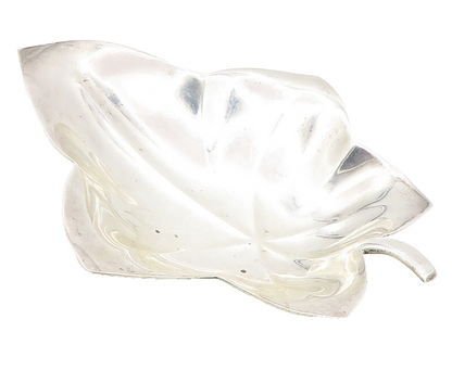 TIFFANY & CO. 925 Silver  Vintage Floral Leaf Jewelry Trinket Dish  TR1787