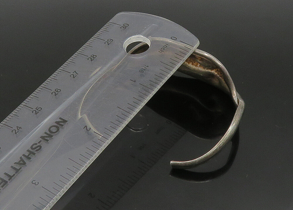 HASKELL 925 Sterling Silver   Vintage Modernist Sculpted Cuff Bracelet  BT9165