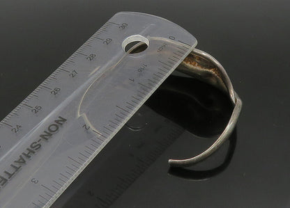 HASKELL 925 Sterling Silver   Vintage Modernist Sculpted Cuff Bracelet  BT9165