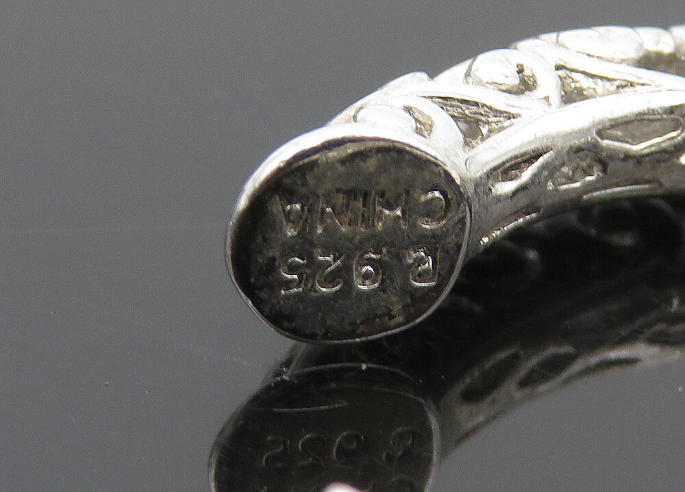 ROSS SIMON 925 Sterling Silver  Vintage Shiny Swirl JHoop Earrings  EG10182