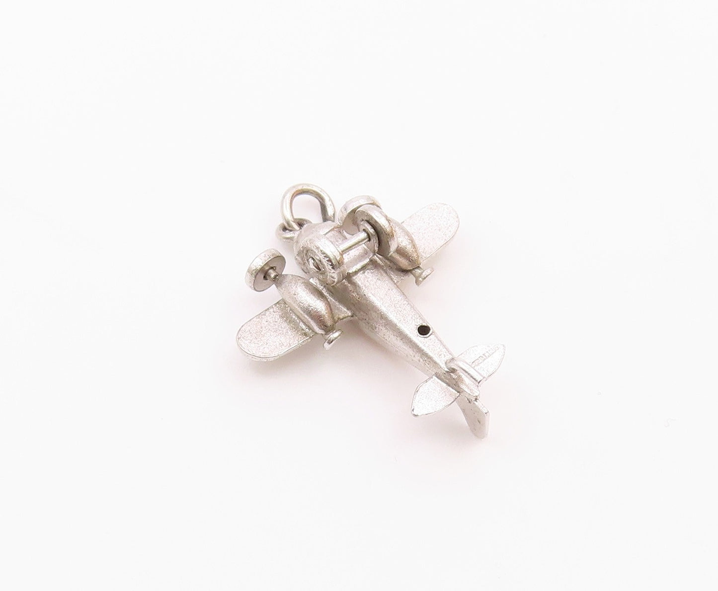 925 Sterling Silver  Vintage Aviation Airplane Aircraft Pendant  PT21221
