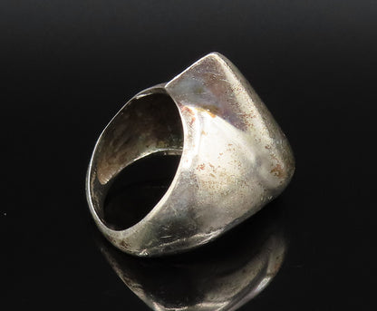 925 Sterling Silver  Vintage Modernist Teardrop Shaped Ring Sz 9  RG25687