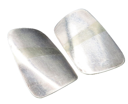 DESIGNER 925 Sterling Silver Vintage Minimalist Flat Abstract Earrings EG11896