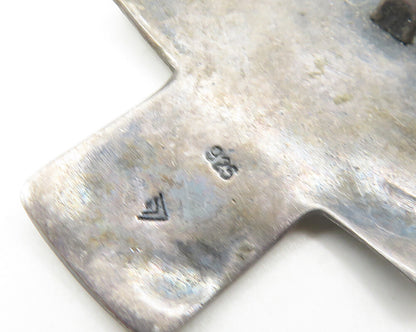 SILPADA 925 Silver  Vintage Hammered Religious Cross Oxidized Pendant  PT15187