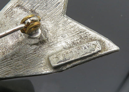 RJ GRAZIANO 925 Sterling Silver  Vintage Bow Tied Ribbon Brooch Pin  BP7970