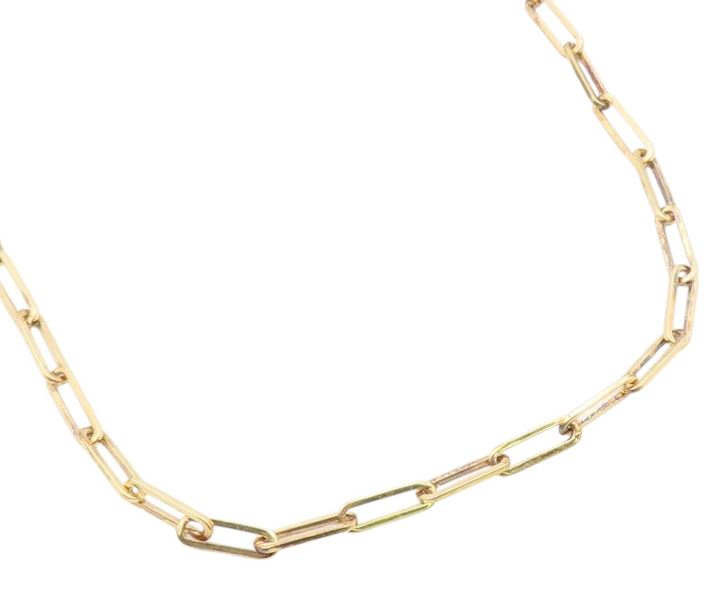925 Sterling Silver Vintage Necklace Gold Plated Interlocking Oval Chain  NE4934