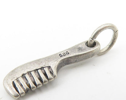925 Sterling Silver  Vintage Petite Dark Tone Hair Comb Motif Pendant  PT9050