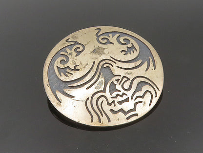 JAY HUMEYESTEWA 925 Sterling Silver Vintage Hopi  Eagle Wave Brooch Pin  BP9381
