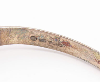 925 Sterling Silver Vintage Bracelet Solid Engraved Floral Design Cuff  BT11804