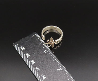 LETY G 925 Sterling Silver Vintage Raised Edge Dotted Hoop Earrings EG11817