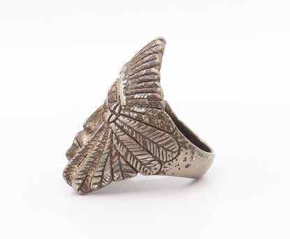 925 Sterling Silver Vintage Ring G&S Native American Warrior  Sz 7  RG32457